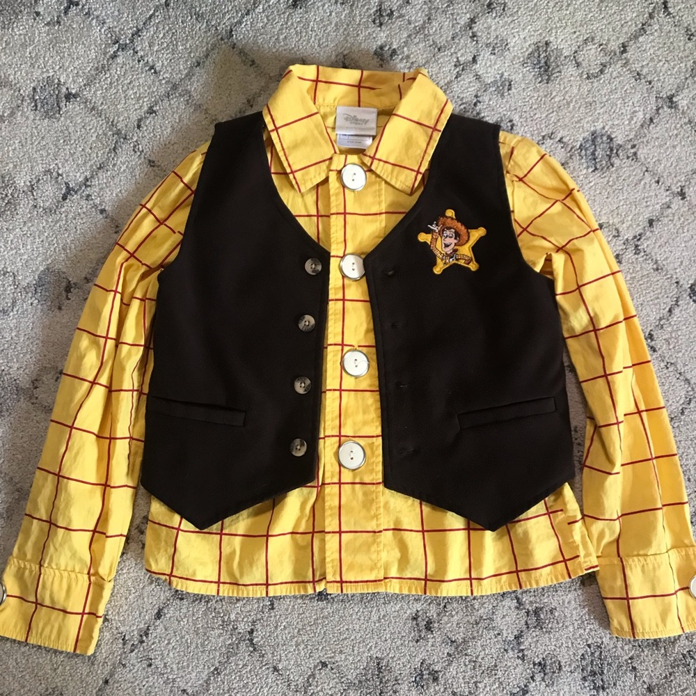Disney Toy Story Toddler 3-6 Yrs Woody Costume Shirt & Vest